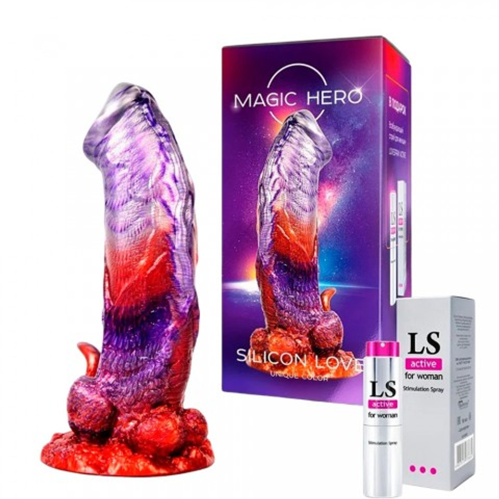Фаллоимитатор Magic hero, разноцветный, 24*5,8 см
