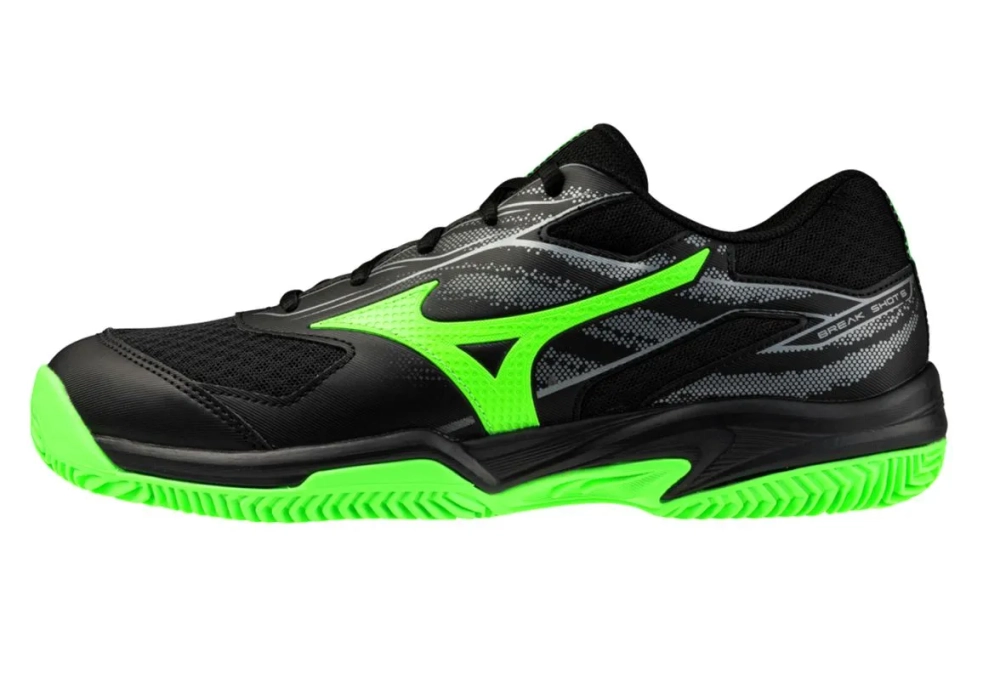 Теннисные кроссовки Mizuno Break Shot 5 CC - black/foliage green/glowing ap