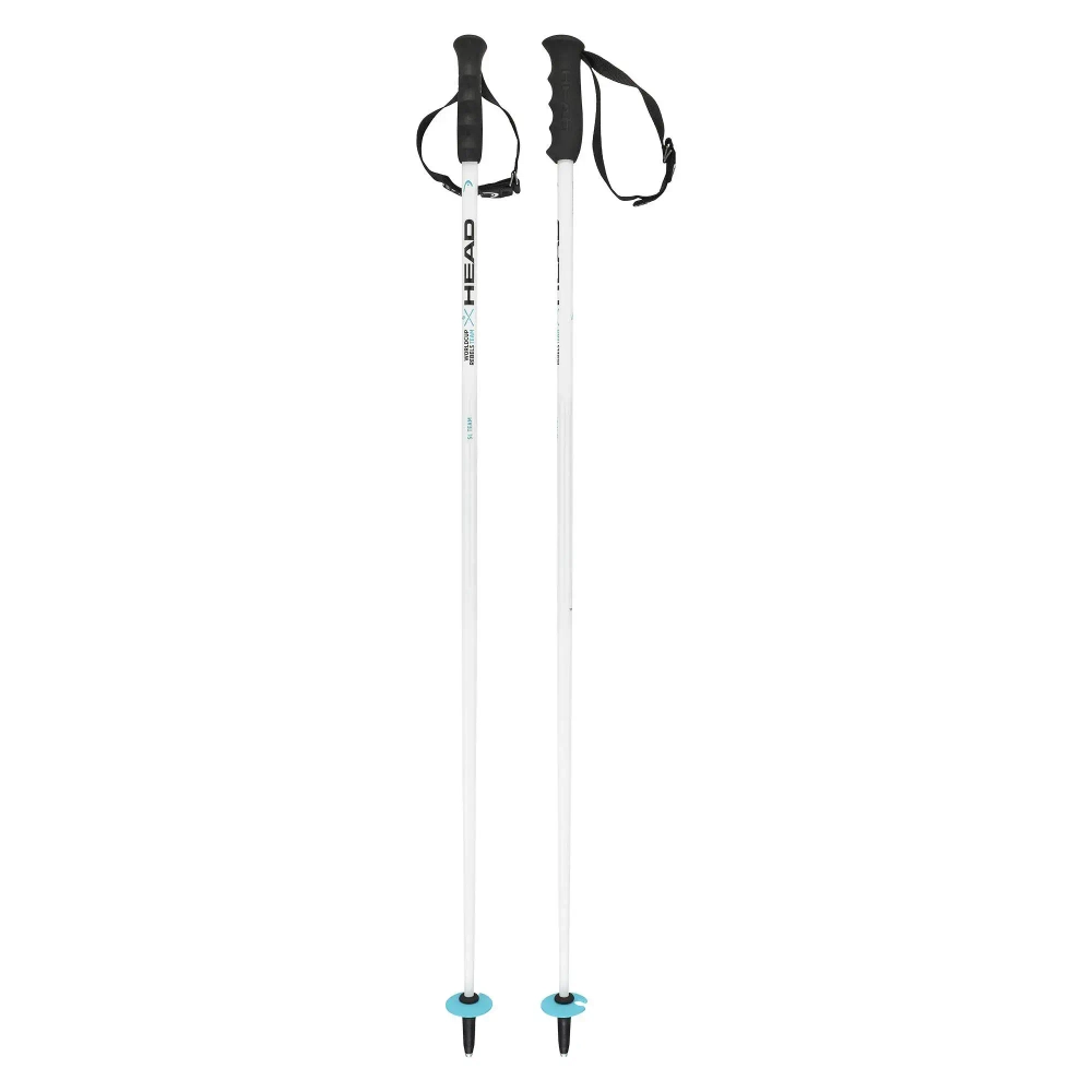 HEAD 381085 Worldcup SL JR палки горнолыжные юниорские 16 mm white/black/speed blue