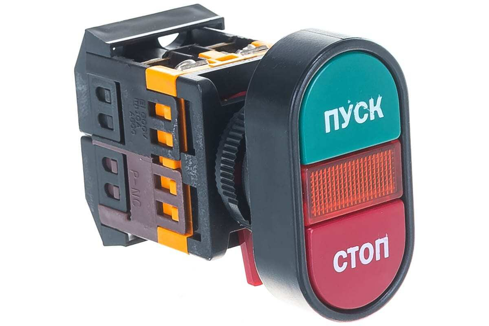 Кнопка APВВ-22N "Пуск-Стоп" d=22мм неон/240В 1з+1р IEK