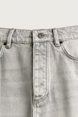 ZARA ДЖИНСЫ STRAIGHT, СВЕТЛО-СЕРЫЙ