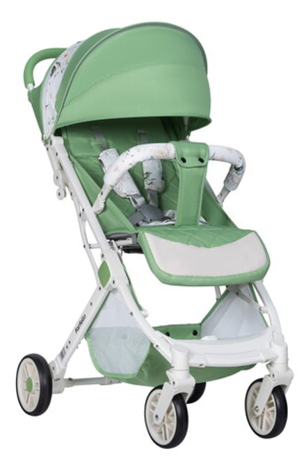 Kоляска детская прогулочная Farfello Comfy Go (Green/colorful white frame) зеленый разноцветный