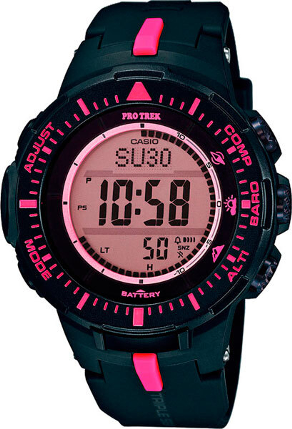Японские наручные часы Casio Pro Trek PRG-300-1A4 с хронографом