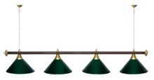 Лампа STARTBILLIARDS 4 пл. (плафоны золотые,штанга хром,фурнитура золото)