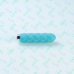 Голубой текстурированный минивибромассажер Charms Key