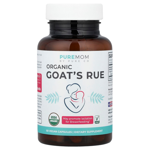 Pure Co., органическая козья рута, 60 веганских капсул (375 мг в 1 капсуле)