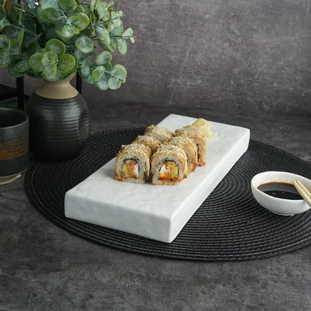 Блюдо прямоугольное 30,6*12 см h3 см брусок для закусок White Matt Panasia P.L. Proff Cuisine [2]