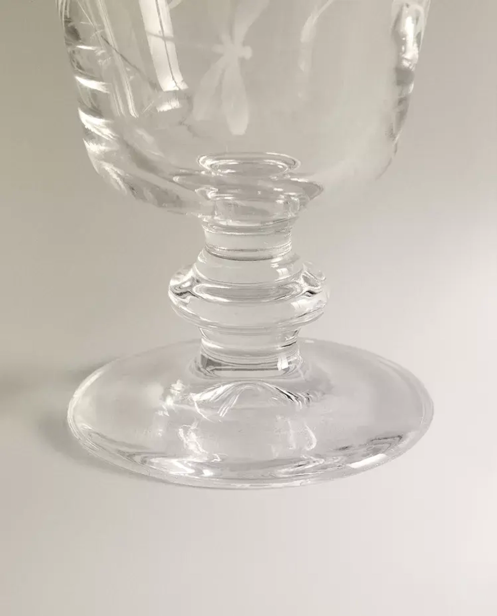 ZARA HOME БОКАЛ ДЛЯ ВИНА С РИСУНКОМ, БЕЛЫЙ
