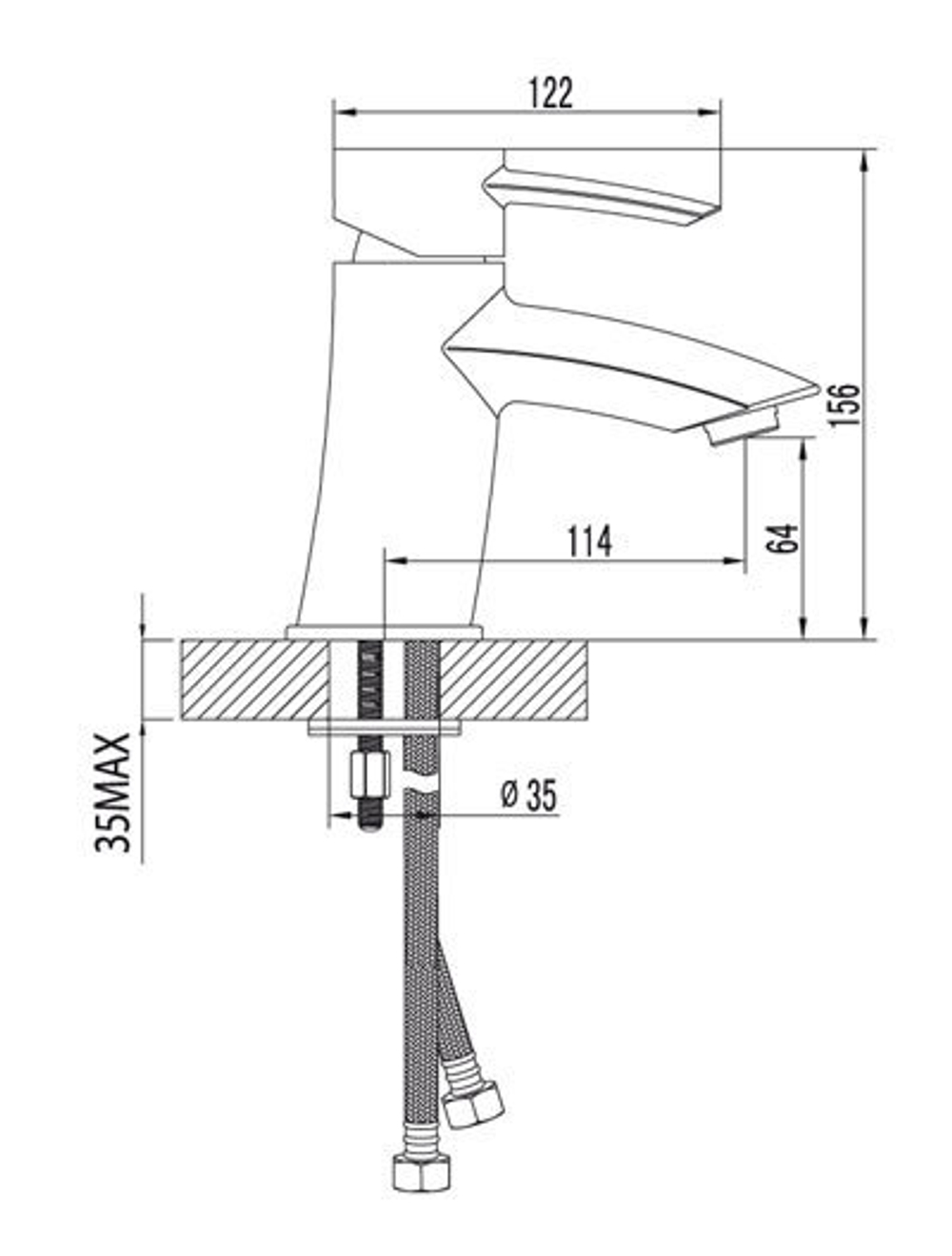 Смеситель для умывальника LEMARK ANTLANTISS – LM3206C
