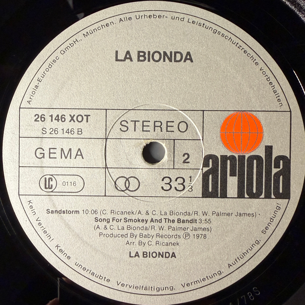 La Bionda- La Bionda (Германия 1978г.)