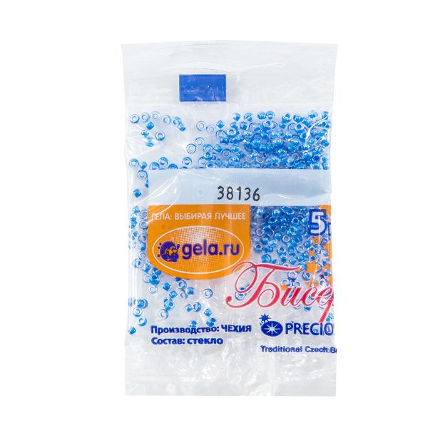 Бисер Preciosa 10/0, 50 г (10 шт по 5 г), цв.38136