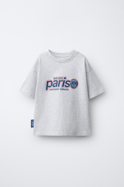 ZARA ФУТБОЛКА PSG ® T-SHIRT, СЕРЫЙ МЕЛАНЖ