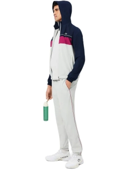 Men's Спортивный костюм Lacoste Diamond Taffeta Sport - grey/navy blue/fuchsia pink