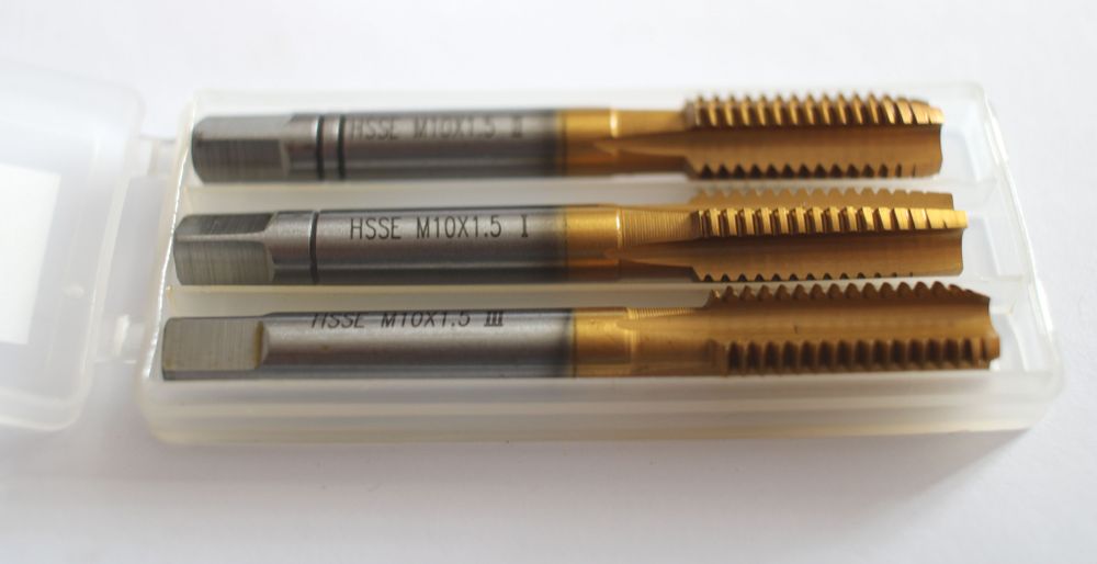 Метчик компл. DIN-352/3 М10 HSSE INOX TiN HT-100X Метчик компл. DIN-352/3 М10 HSSE INOX TiN HT-100X
