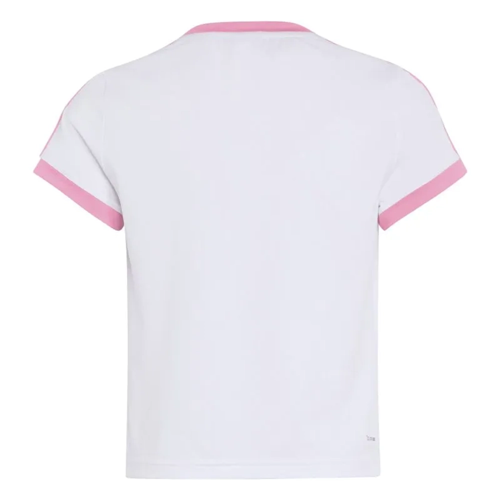 Футболка для девочки теннисная Adidas Climacool Classics - white/distilled pink