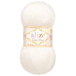 Пряжа Alize (Ализе) Baby Best / уп.5 мот. по 100 г, 240м, 055 белый A