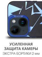 Дизайнерский чехол из пластика для IPHONE 15 с усиленной защитой камеры и глянцем