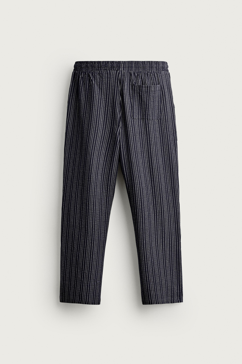 КОНТРАСТНЫЕ БРЮКИ SEERSUCKER RELAXED FIT — ZARA