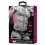 Мужской вибрострапон 16,2см на трусиках Pretty Love Harness Marvin Strap-On BW-022054