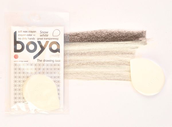 Пастель восковая Boya, мелок, 20 г, 1 шт, белый