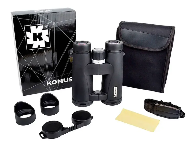 Бинокль Konus Mission-HD 10x42, с упаковкой, чехлом и аксессуарами