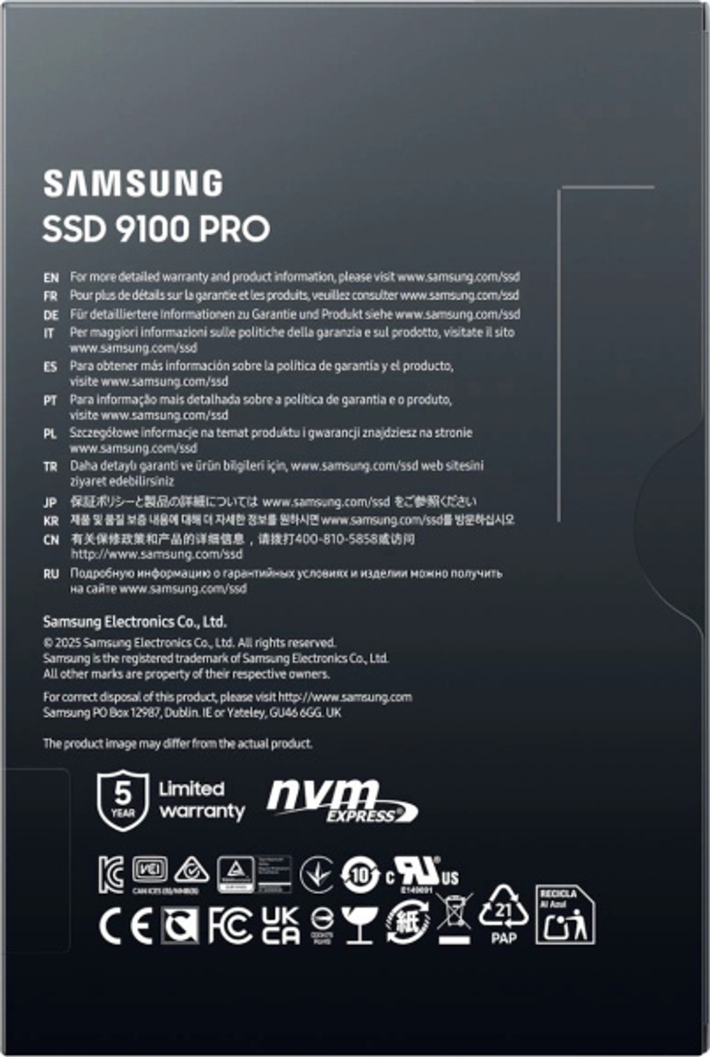 Накопитель SSD M.2 2280 Samsung 9100 PRO 2000 ГБ