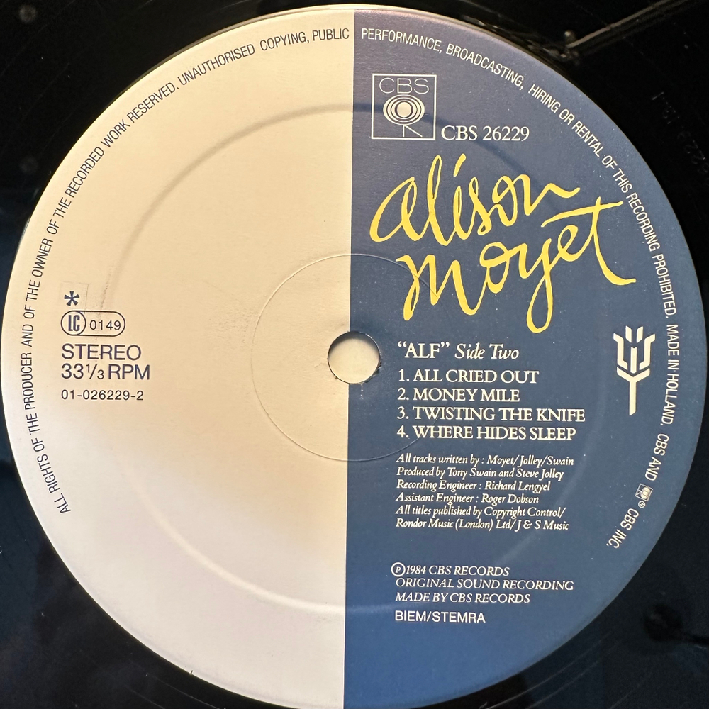 Alison Moyet - Alf (Голландия 1984г.)