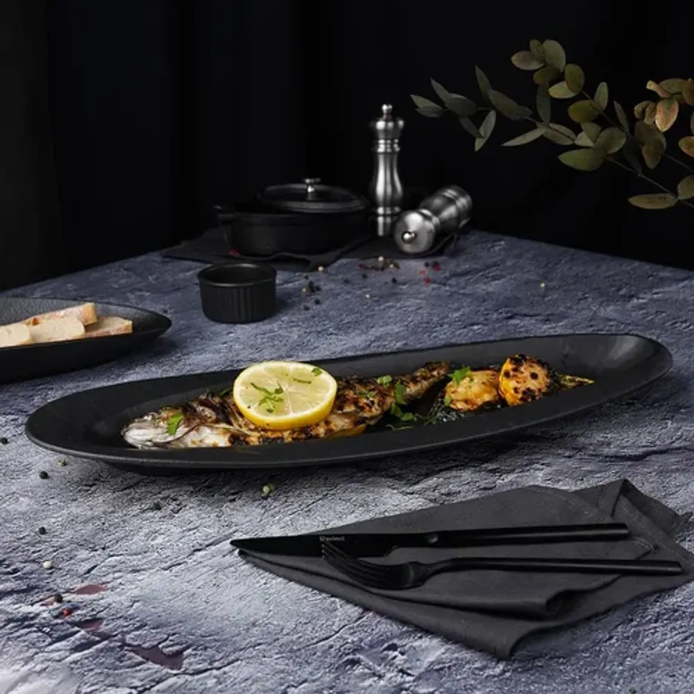 Блюдо овальное 46,3*17,4 см h4,2 см Black Raw Stellar P.L. Proff Cuisine [3]