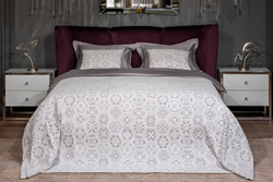 Покрывало 180x230 Garda Decor Ажур серое