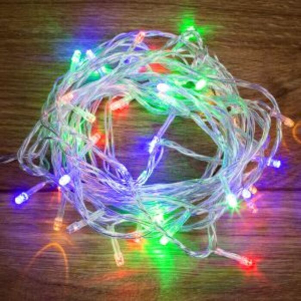 Гирлянда "Твинкл Лайт" 6 м, прозрачный ПВХ, 40 LED, цвет Мультиколор