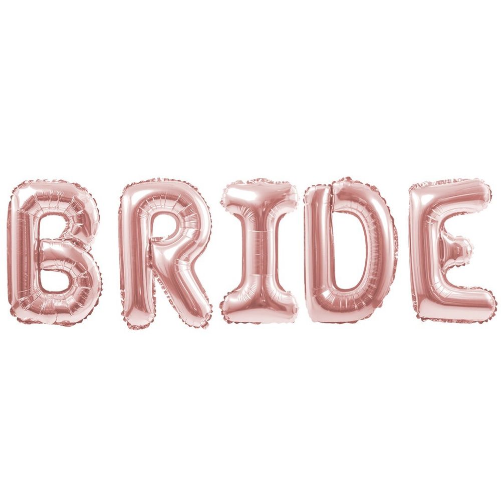 Шары Буквы BRIDE(невеста) розовое золото Шары Буквы BRIDE(невеста) розовое золото