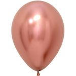 Шар (12"/30 см) Reflex, Зеркальный блеск, Розовое золото (968), хром 50 шт.