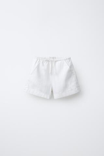 ZARA ДЖИНСОВЫЕ ШОРТЫ, БЕЛЫЙ