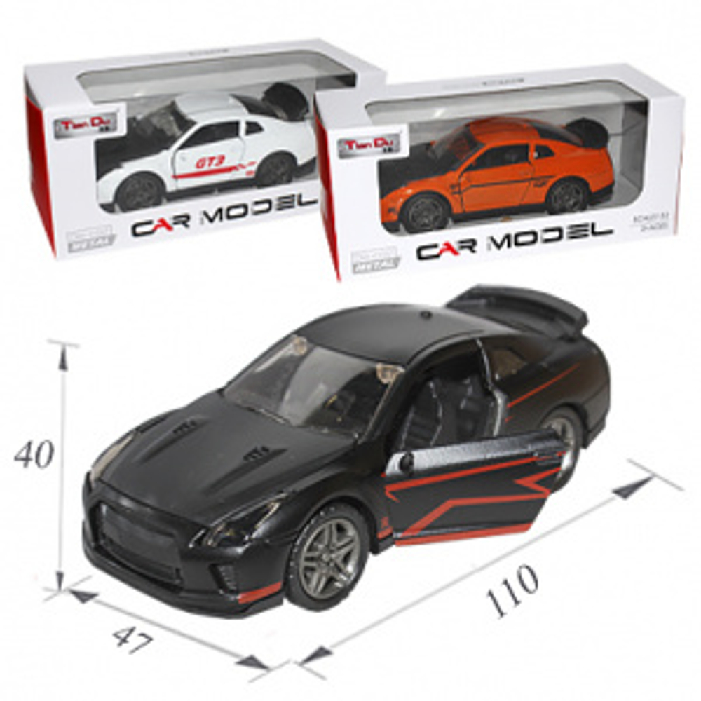 Метал. транспорт 12см НИССАН GT-R  откр.двери инд. кор.