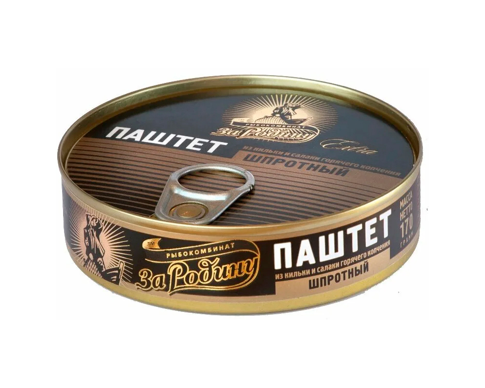 Паштет шпротный из кильки и салаки гор. копчения 170 г.