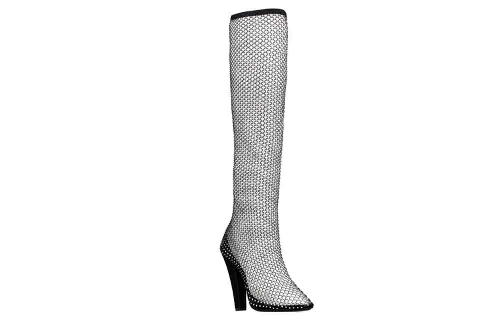 SAINT LAURENT Koller Crystal Net 110mm Boots