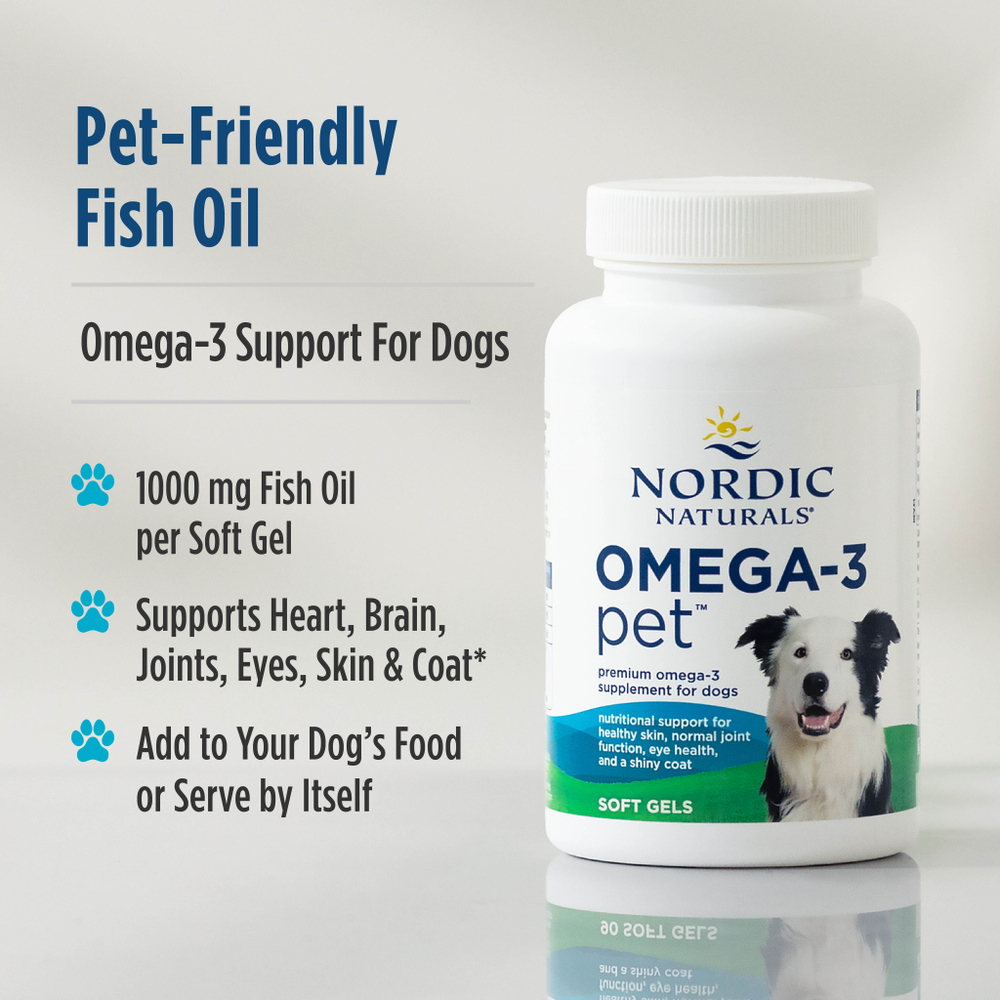 Nordic Naturals, Omega-3 Pet™, для собак, 90 капсул