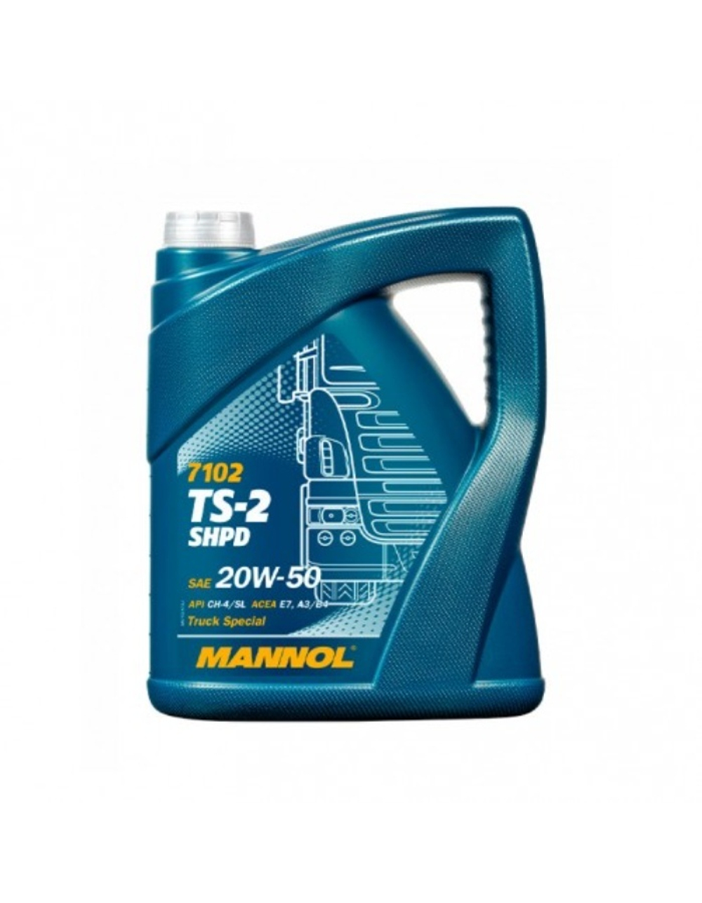 MANNOL TS-2 SHPD 7102 20W-50 CG-4/CF-4/CF/SJ Масло моторное, 5л