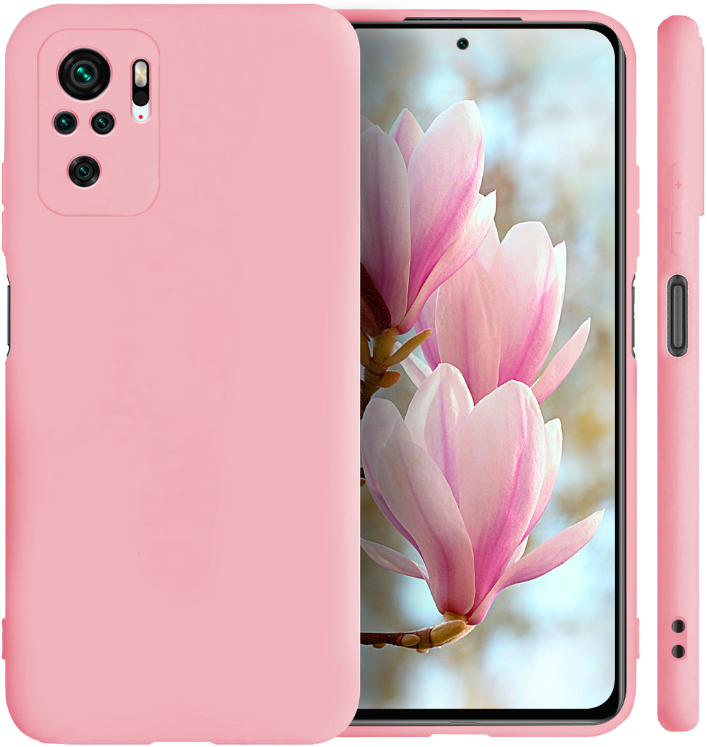 Мягкий Soft Touch чехол из силикона для XIAOMI REDMI NOTE 10 / 10S и POCO M5s с бархатной подкладкой