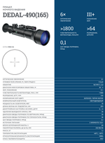 Прицел ночного видения DEDAL-490-DK3(165)/bw