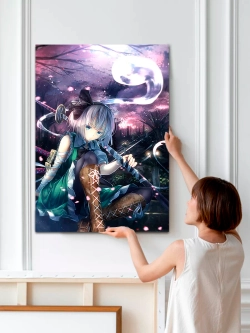 Интерьерная картина "Youmu konpaku", 50х70см 1шт.