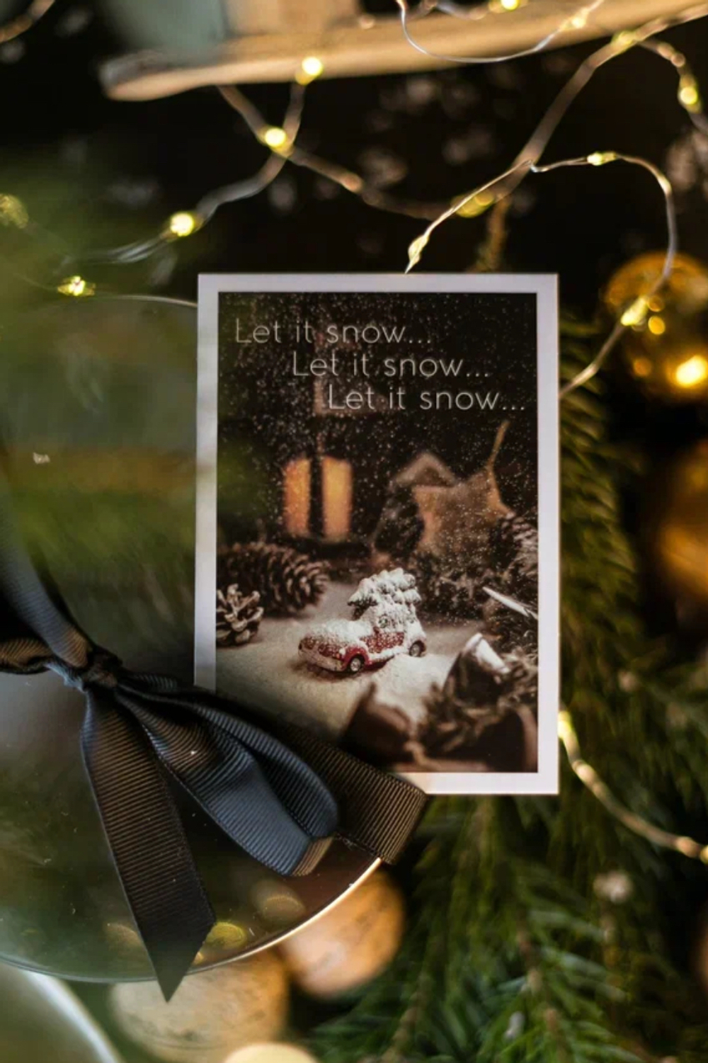 НГ-223 карточка (7х10 см) Let it Snow (в упаковке 10 шт.)