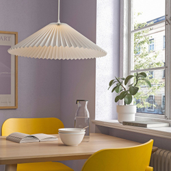 IKEA KUDDLAVA  (ИКЕА КУДДЛАВА)  -  / HAVSDJUP Лампа подвесная - плиссированная белая 59 см