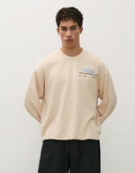 Мужской свитшот с круглым вырезом и принтом, арт. 3735/190 - BERSHKA
