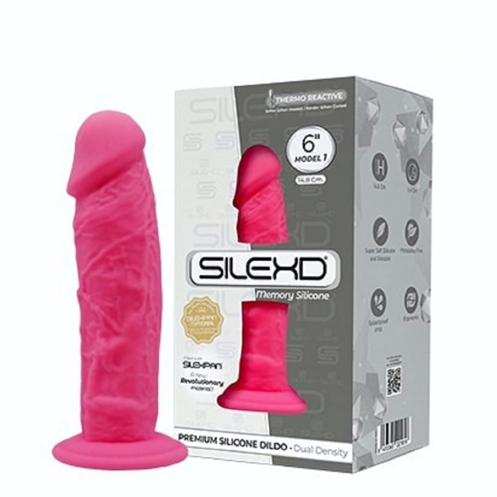 Фаллоимитатор SileXD Model 1 6 на присоске розовый 14,8 см