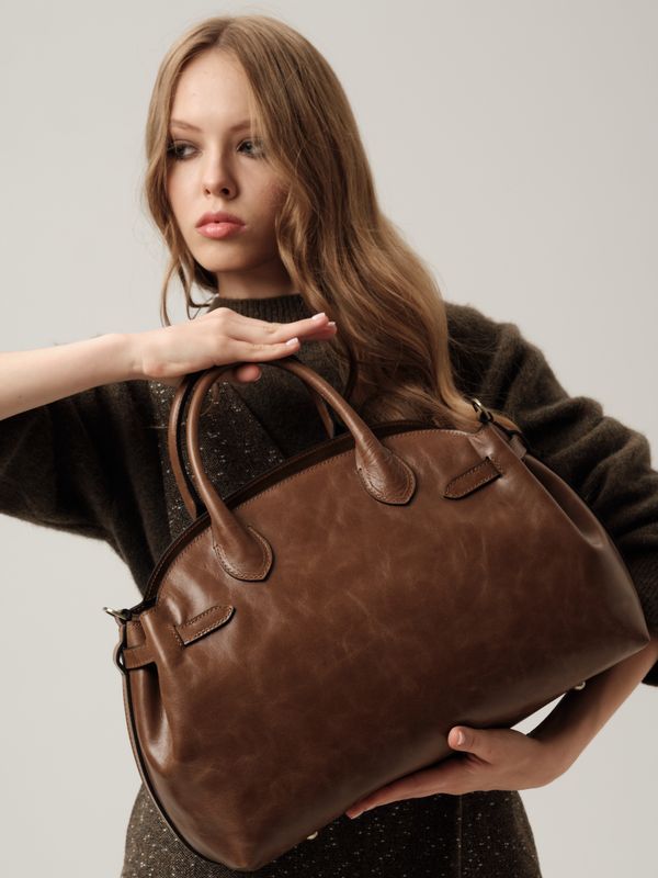 Кожаная сумка Amelie DBR 31463 светло-коричневый