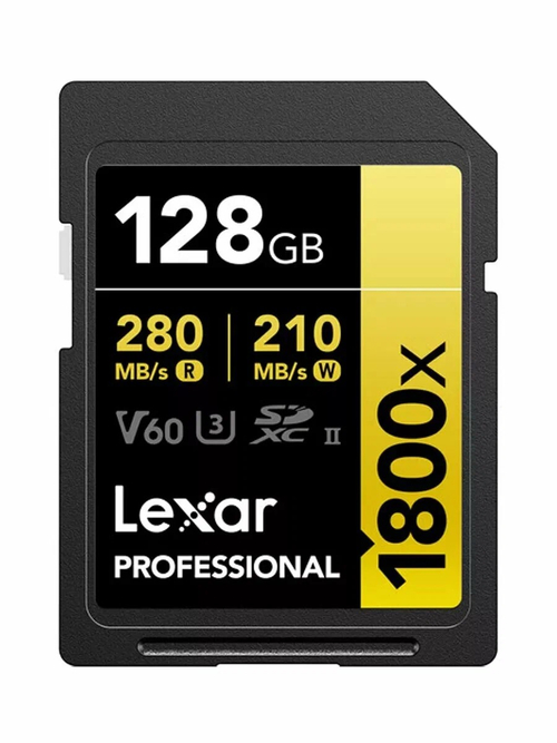 Lexar Professional SDXC GOLD Series 128GB, 1800x, UHS-II, Class 10, U3, V60