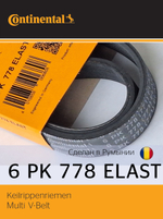 Ремень поликлиновый Continental 6PK778ELAST