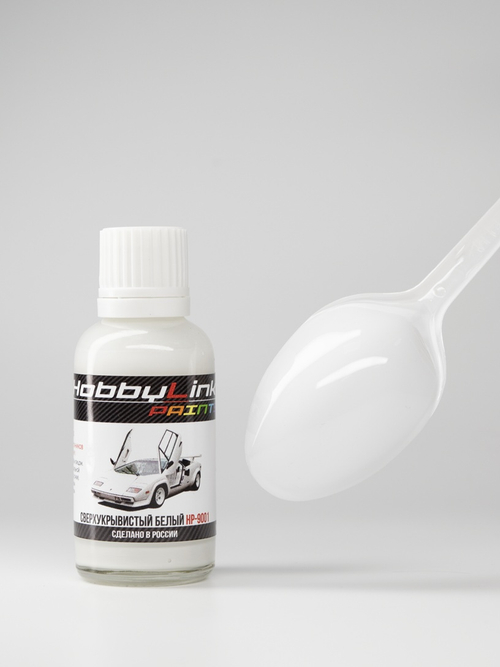 Краска лаковая HobbyLink Сверхукрывистый Белый HP-9001