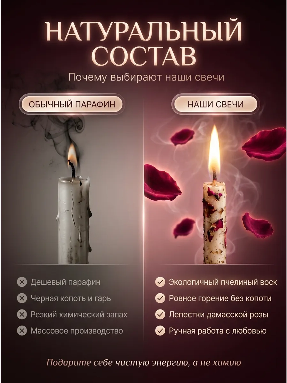 Свечи белые на женскую энергию, 33 шт